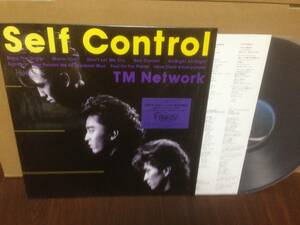 LP 美品　TM NETWORK / SELF CONTROL シュリンクステッカー残　小室哲哉　宇都宮隆　木根尚登　　管3F10　