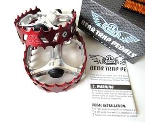 送料無料☆新品　SE BIKES　BEAR TRAP PEDALS ベアートラップ ペダル　レッド