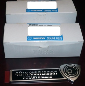 # new goods # Mazda original 40 anniversary commemoration RX-8 side ornament rotary engine SE3P FD3S 13B left right set 