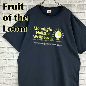 Fruit of the Loom フルーツオブザルーム 両面デザイン 企業 Tシャツ 半袖 輸入品 春服 夏服 海外古着 会社 企業 電球 Moonlight Holistic