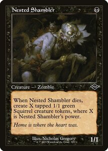 MTG ■黒/英語版■ 《巣のシャンブラー/Nested Shambler》★旧枠エッチングFOIL★モダンホライゾン２ MH2