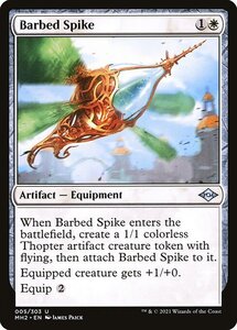 MTG ■白/英語版■ 《逆刺の針/Barbed Spike》★FOIL★モダンホライゾン２ MH2