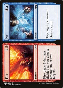 MTG ■金/英語版■ 《火+氷/Fire+Ice》★FOIL★ アルティメットマスターズ UMA