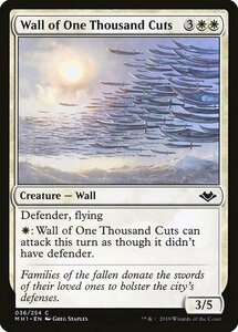 MTG ■白/英語版■ 《千本刀の壁/Wall of One Thousand Cuts》★FOIL★モダンホライゾン　MH1