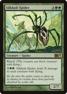 MTG ■緑/英語版■ 《絹鎖の蜘蛛/Silklash Spider》基本セット2013　M13