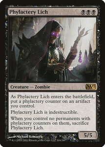 MTG ■黒/英語版■ 《聖句札の死者/Phylactery Lich》基本セット2013　M13