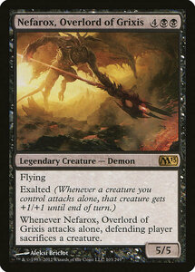 MTG ■黒/英語版■ 《グリクシスの首領、ネファロックス/Nefarox, Overlord of Grixis》基本セット2013　M13