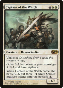 MTG ■白/英語版■ 《警備隊長/Captain of the Watch》基本セット2013　M13