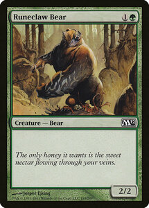 MTG ■緑/英語版■ 《ルーン爪の熊/Runeclaw Bear》基本セット2012 M12