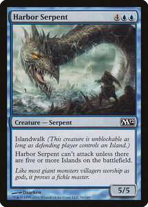 MTG ■青/英語版■ 《湾口の海蛇/Harbor Serpent》基本セット2012 M12