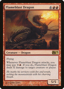 MTG ■赤/英語版■ 《炎破のドラゴン/Flameblast Dragon》基本セット2012 M12