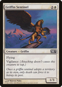 MTG ■白/英語版■ 《グリフィンの歩哨/Griffin Sentinel》基本セット2012 M12