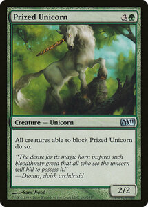 MTG ■緑/英語版■ 《尊き一角獣/Prized Unicorn》★FOIL★ 基本セット2011 M11