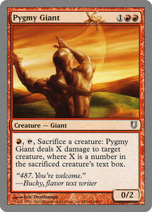 MTG ■赤/英語版■ 《Pygmy Giant》▲銀枠▲ Unhinged UNH