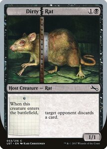 MTG ■黒/英語版■ 《Dirty|Rat》★銀枠FOIL★ Unstable UST