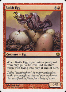 MTG ■赤/英語版■ 《ルフ鳥の卵/Rukh Egg》第9版 9ED