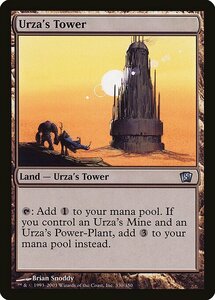 MTG ■土地/英語版■ 《ウルザの塔/Urza's Tower》★FOIL★ 第8版 8ED