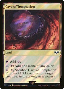 MTG ■土地/英語版■ 《誘惑の洞窟/Cave of Temptation》★サージFOIL★ ウォーハンマー40,000 40K