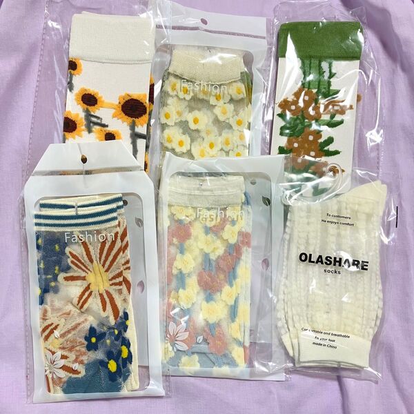シースルーソックス 6足