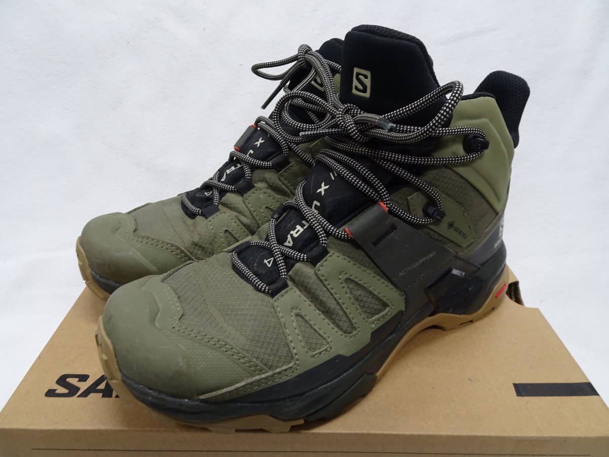 SALOMON サロモン X ULTRA 4 MID WIDE GTX オリーブ色 Size 26cm(実寸