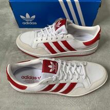 新品 adidas Originals TEAM COURT アディダス オリジナルス チームコート 白 赤 正規品 28.5 US10.5 タグ付き 箱付き メンズスニーカー_画像1