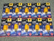 ★送料無料★在庫限り★LED装飾電球★黄色★ナツメ球タイプ★E12★LDT1Y-G-E12-G103★エルパ ELPA 朝日電器★１０個セット_画像1