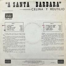 試聴！50年代キューバ音楽名デュオ CELINA Y REUTILIO / A SANTA BARBARA (SONO RADIO) ペルー盤 ラテン キューバ latin cuba afro_画像2