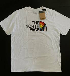 新品 THE NORTH FACE ノースフェイス ハーフドームロゴTシャツ pride ホワイト (M) アメリカ直営店購入