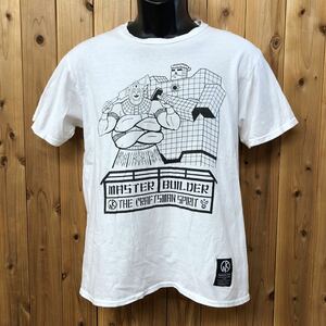 バンバンビガロ /メンズM (170/84A) 半袖Tシャツ トップス プリントTシャツ MASTER BUILDER THE CRAFTSMAN SPIRIT 白T 綿100% 古着