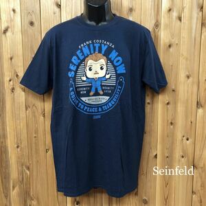 Seinfeld /メンズXL 半袖Tシャツ トップス プリントTシャツ ネイビー コットン100% アメカジ USA古着