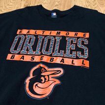 GENUINE MERCHANDISE /メンズ3XL 半袖Tシャツ トップス ロゴT プリントTシャツ 黒 BALTIMORE ORIOLES BASEBALL 野球 アメカジ BIGサイズ_画像5