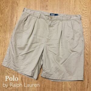 Polo by Ralph Lauren /ポロラルフローレン メンズ40 ハーフパンツ ショートパンツ タック チノ 半ズボン コットンパンツ アメカジ USA古着