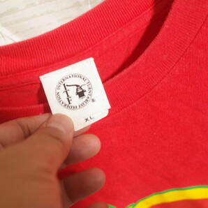 メンズ ph174 ITF INTERNATIONAL TURNTABLIST FEDERATION プリント 半袖 Tシャツ XL 朱色系の画像5