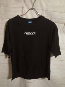 レディース ph241 OUTDOOR PRODUCTS アウトドア プロダクツ ワンポイント ロゴ 刺繍 半袖 Tシャツ M ブラック