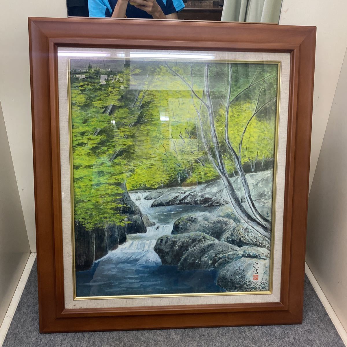 最低価格で販売 風景画 油彩画 油絵 作者不明 絵画 窓の外の風景 M