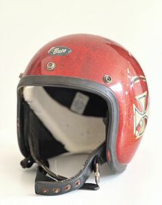 希少Sシェル　Buco International 60s最初期ダブルストラップビンテージ ジェットヘルメット 当時物 BUCO ビンテージヘルメット