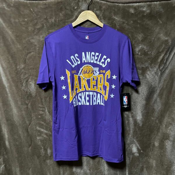 希少 日本未発売 NBA LAKERS レイカーズTシャツ パープル タグ付き