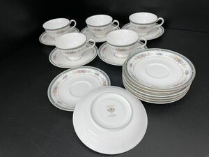 (620k9) Noritake ノリタケ ボーンチャイナ カップ&ソーサー 5客 セット ソーサー 8枚 マグカップ まとめ売り