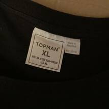 size XL | TOPMAN TOPSHOP | 無地 Tシャツ | ブラック | トップマン トップショップ | S/S T-SHIRT 半袖 カットソー | BLACK 黒_画像5