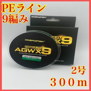 PEライン 9編み 2号 30lb 300m グリーン 船釣り ジギング