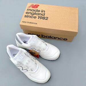 国内正規品 UK製 オールレザー NEW BALANCE M576WWL WHITE×GRAY US8.5D 26.5cm 新品 限定 イギリス英国製 ホワイト×グレー NB スニーカー