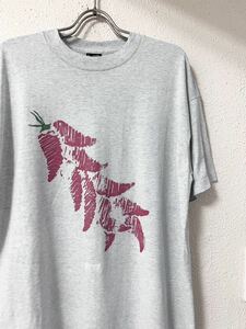 90s FRUT OF THE LOOM レッドホット プリント Tシャツ 赤唐辛子 