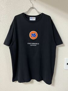 大きなサイズ UNION 76 Lubricants 76 76 ルブリカンツ 刺繍ロゴ デザイン Tシャツ 