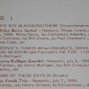 Bill Evans参加曲収録！Newport Jazz 1958-59/Miles Davis,Eric Dolphy,Sonny Rollins他（伊FDC）の画像2