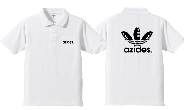 【azides/ポロシャツ白LL】5.8ozアジデスポロシャツ面白いおもしろパロディうけるネタプレゼント送料無料・新品3480円