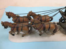 　ヘリテージ　ヴィレッジ　台湾　4頭立て馬車 陶器 人形 フィギュリン　２７cm 置物 オブジェ インテリア　_画像6