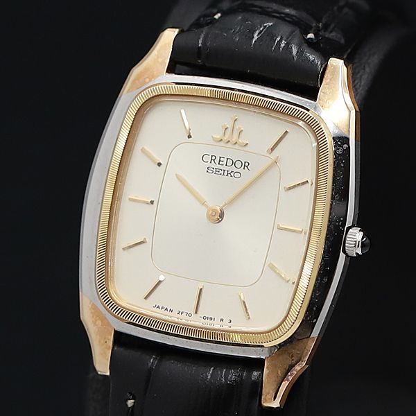 極美品【稼働品】SEIKO セイコークレドール 2F70 ネイビー ブラック
