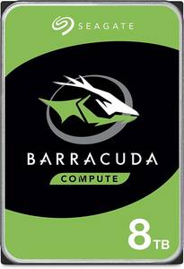[新品]Seagate BarraCuda 3.5インチ 8TB 内蔵ハードディスク HDD 2年保証 6Gb/s 256MB 5400rpm 正規代理店品 ST8000DM004