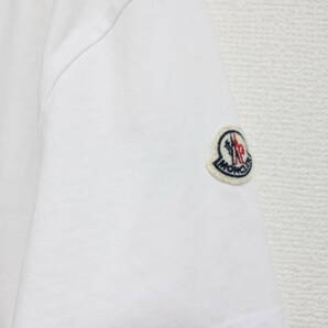 D542★ゆうパケット送料無料★本物 メンズ MONCLER モンクレール 丸首 プリント Tシャツ 半袖 白 ホワイト XSサイズ 男性 国内正規の画像3