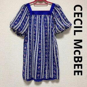 【SALE】CECIL McBEE ワンピース チュニック 花柄 レース